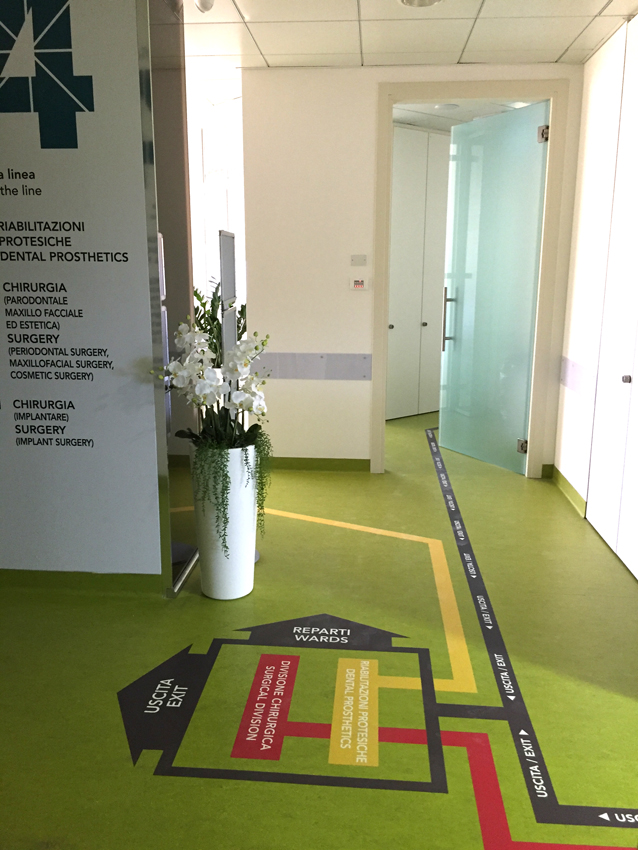 Segnaletica interna Clinica Dentale Vicenza