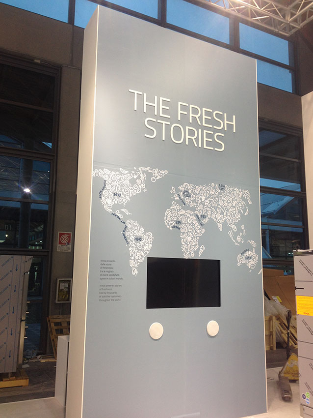 Decorazione stand fiera Host Milano Italia
