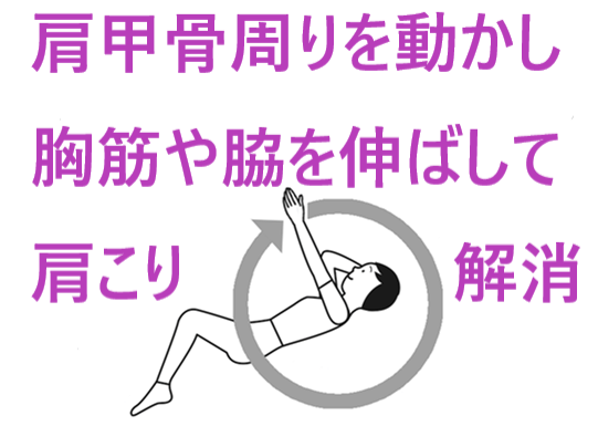 肩を回す、肩こり運動