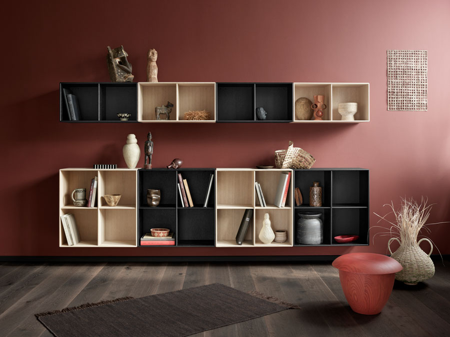 Montana Möbel in den Farben Black Oak und White Oak.