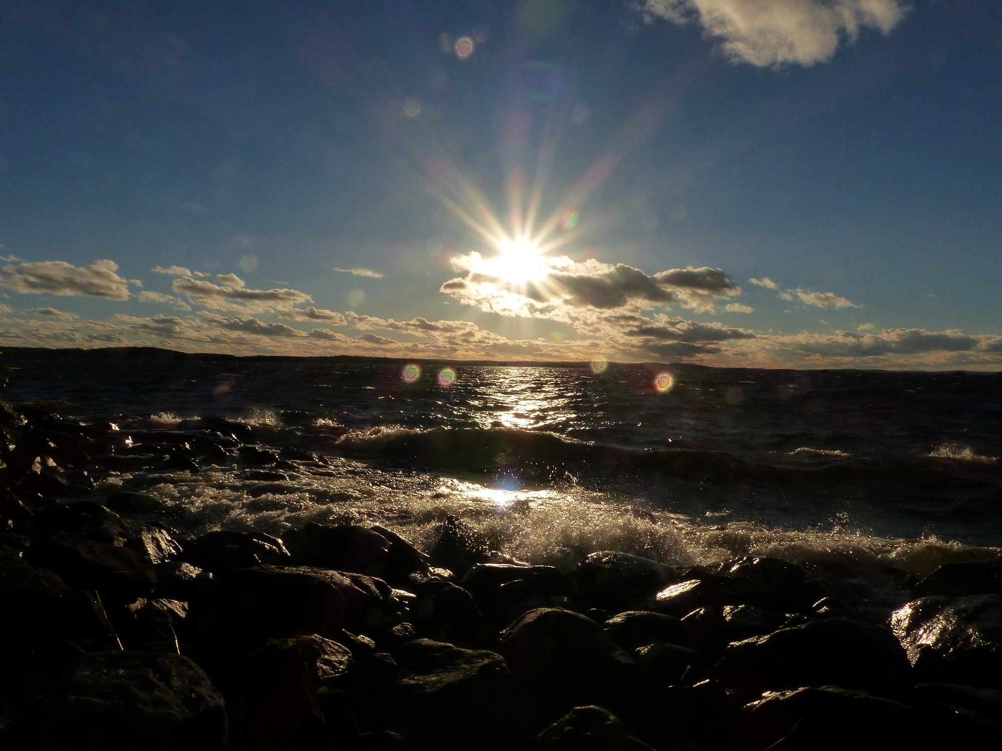 Im Herbst vor dem Haus