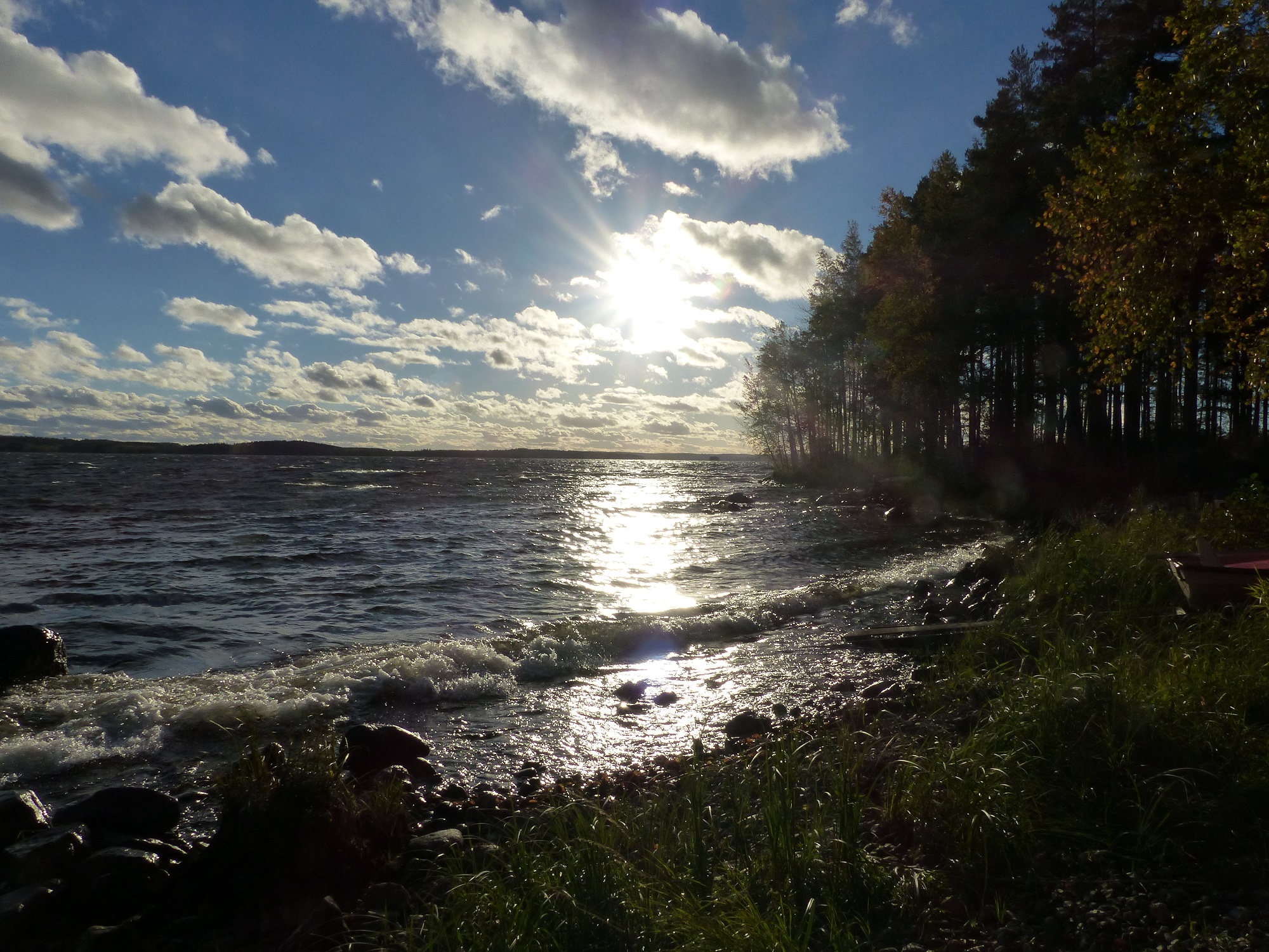 Im Herbst vor dem Haus