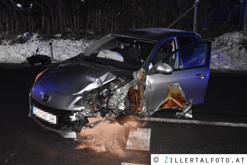 Verkehrsunfall auf der B169 in Zell am Ziller