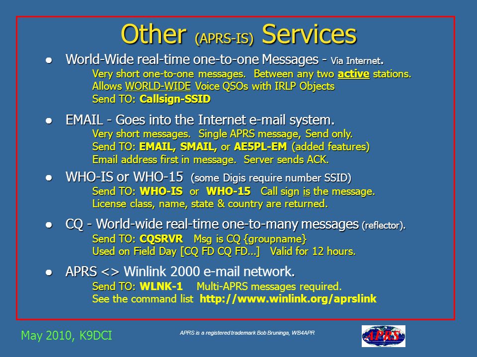 Service / APRS Symbols / Tier2Server Funkbetrieb und Funktechnik sowie aktuelle