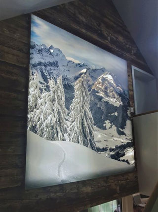 Marcel Schiegg, Referenz, Haas Swiss, Haas die Werbemanufaktur, 3D Tabete, Winterlandschaft, Alpstein, Appenzellerland, Wandbild, Appenzell