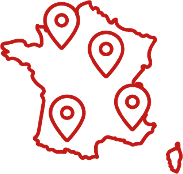 Pictogramme carte de france proximité digitale