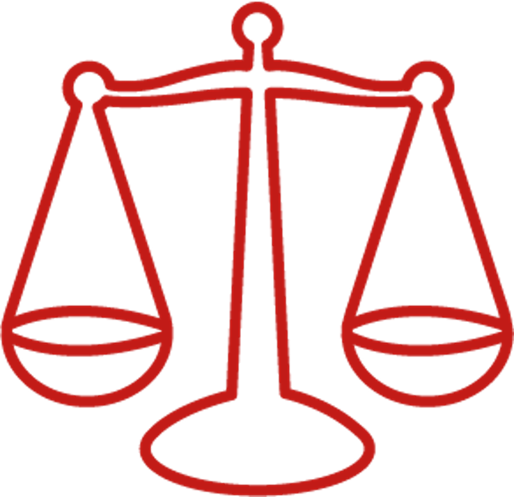 Pictogramme Protection Juridique avec la balance de la justice
