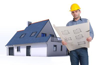 Illustration d'une maison et son architecte