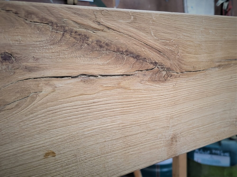 Rohe gebürstete Eichenholz-Oberfläche mit natürlicher Holzstruktur