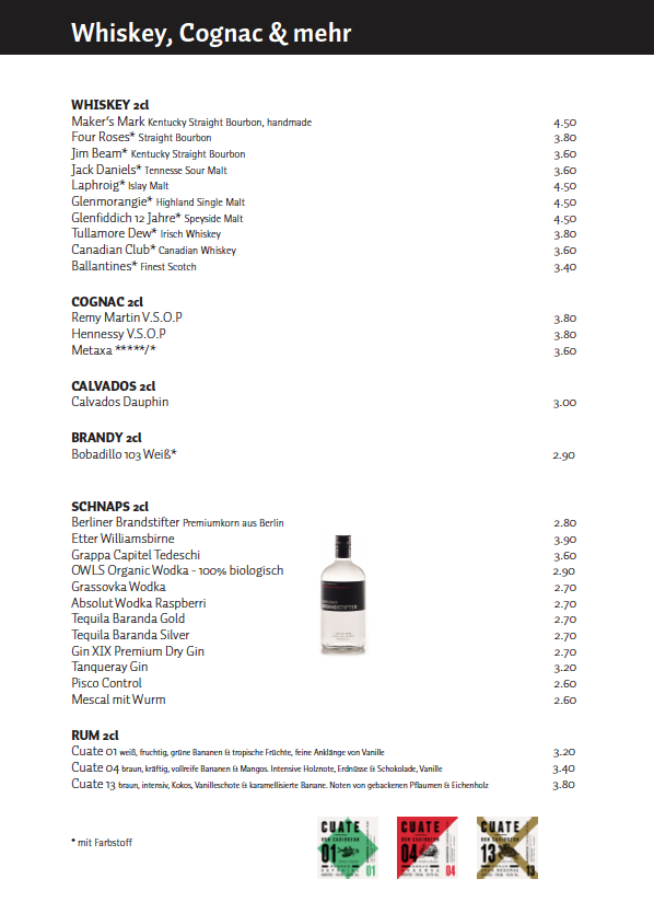 Whiskey+Cognac+mehr - Schwarzes Café Berlin Whiskey+Cognac+mehr - Schwarzes Café Berlin