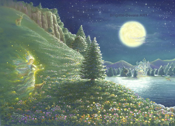 Brigitte-Devaia ART - Rehkitz-Schutzengelfee