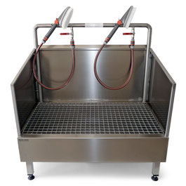  Station de lavage pour bottes avec pare-éclaboussures 