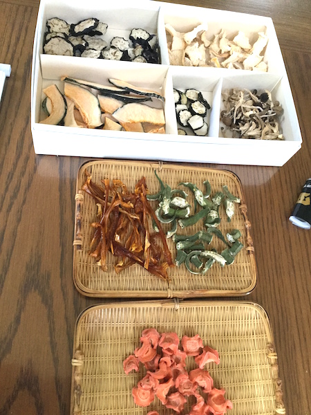 自家製の乾燥野菜