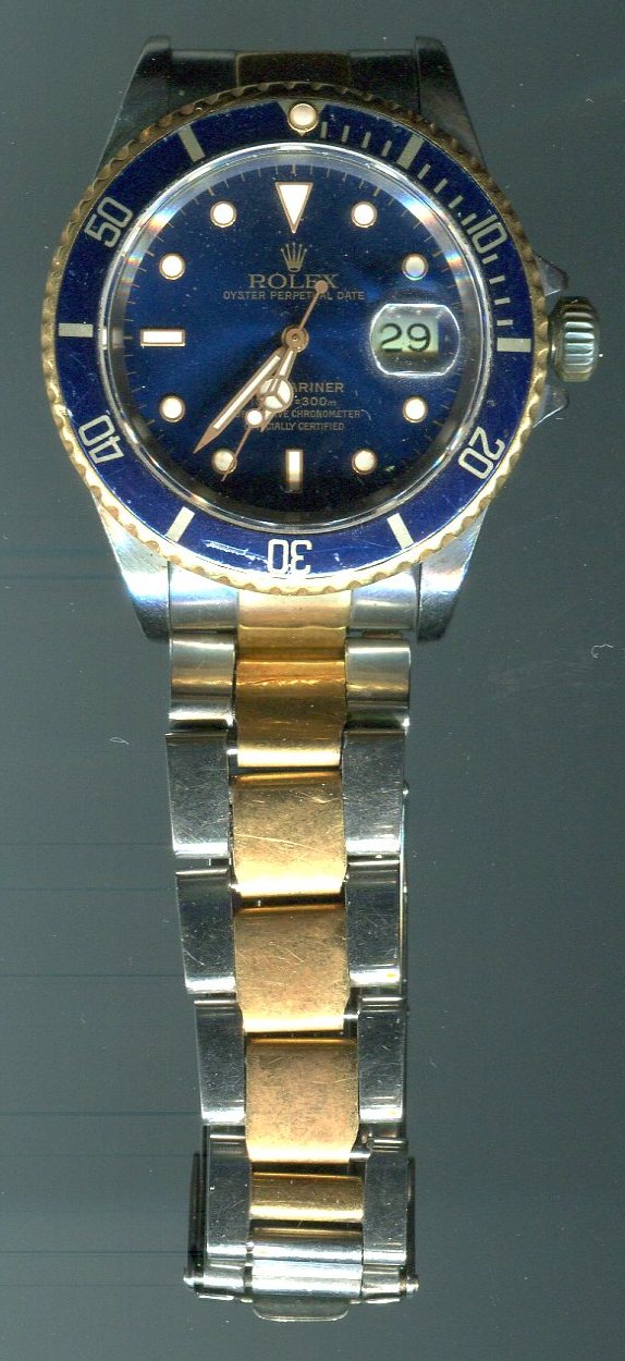 ロレックス（ROLEX)サブマリーナ （Rif.16613）のオーバーホール・パッキン交換・ゼンマイ交換を承らせて頂きました