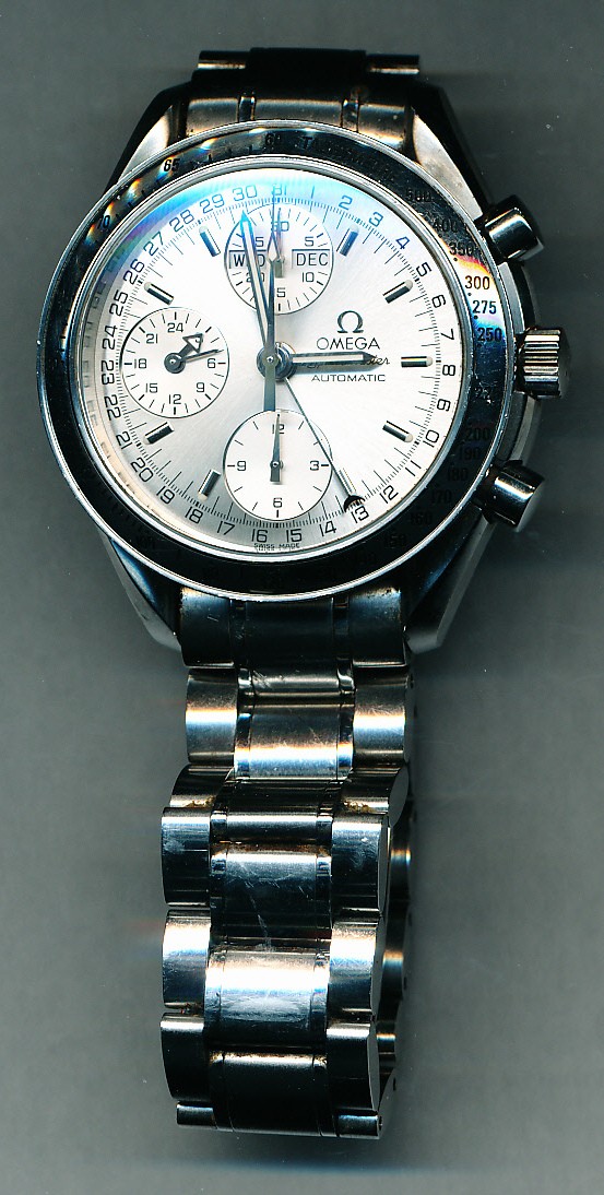 オメガ（OMEGA)スピードマスター トリプルカレンダー（Rif.3521-30）のオーバーホール・パッキン交換・切り替え車交換を承らせて頂きました