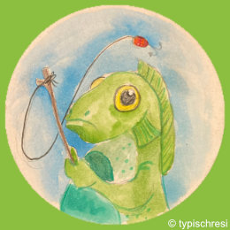 Wunsch: ein angelnder Fisch