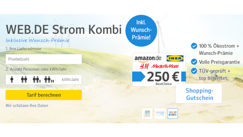 CheckEinfach | Quelle: Web.de Strom