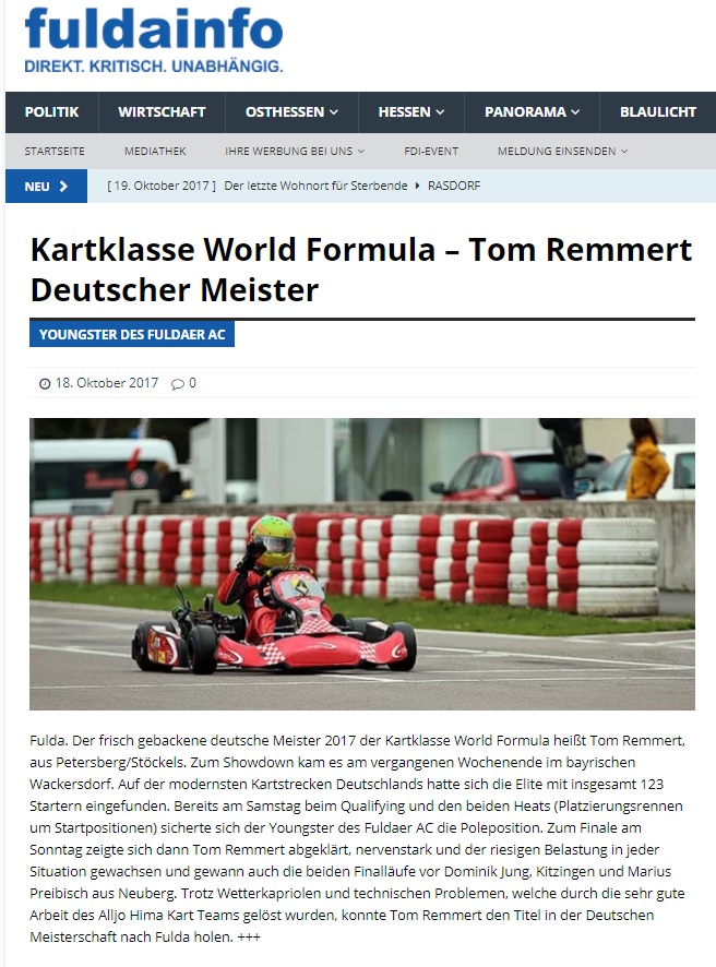 Veröffentlicht auch unter: http://www.osthessen-zeitung.de/einzelansicht/news/2017/oktober/kart-tom-remmert-kroent-sich-zum-deutschen-meister-1.html