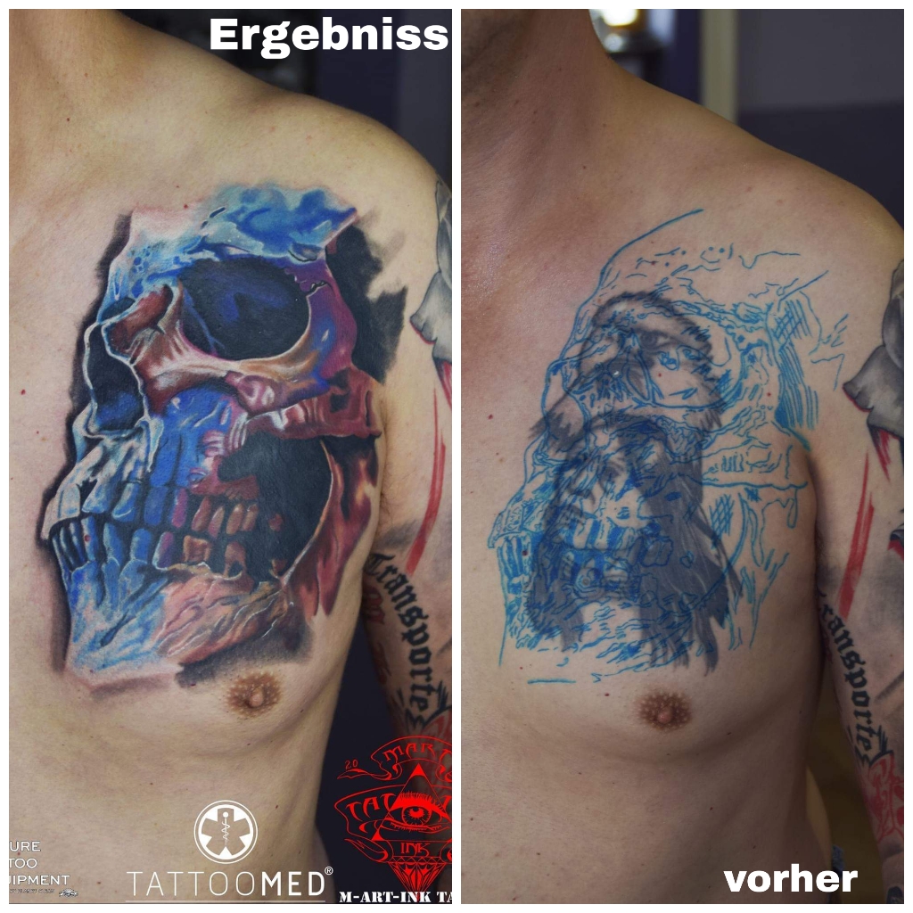 Skull / Color / Tattoo / cover-up / Terminbuchung