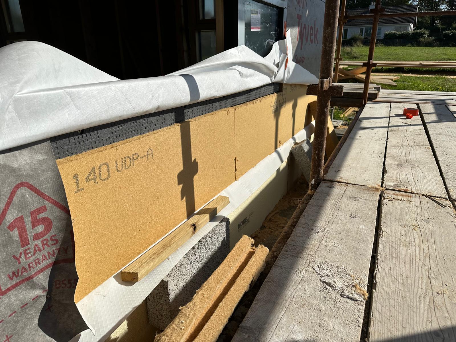 Triotherm window support in a timber frame structure