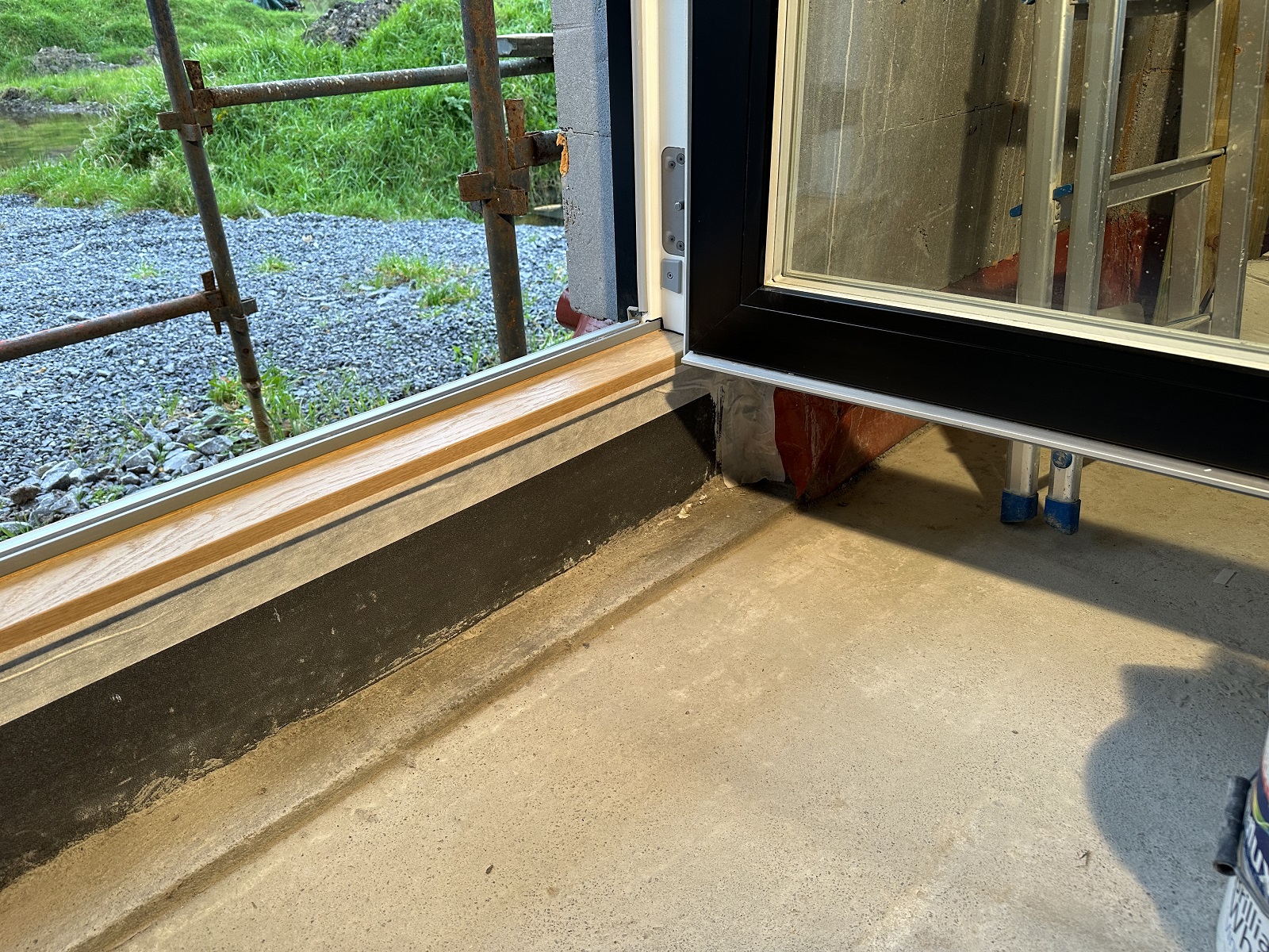 Triotherm upstand in an ICF building