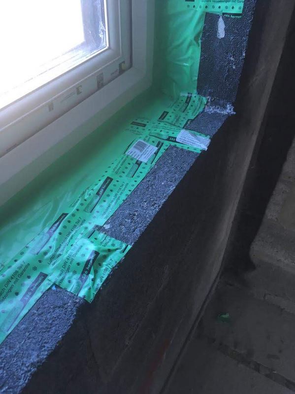 Best practice for taping around windows German knowledge for Irish