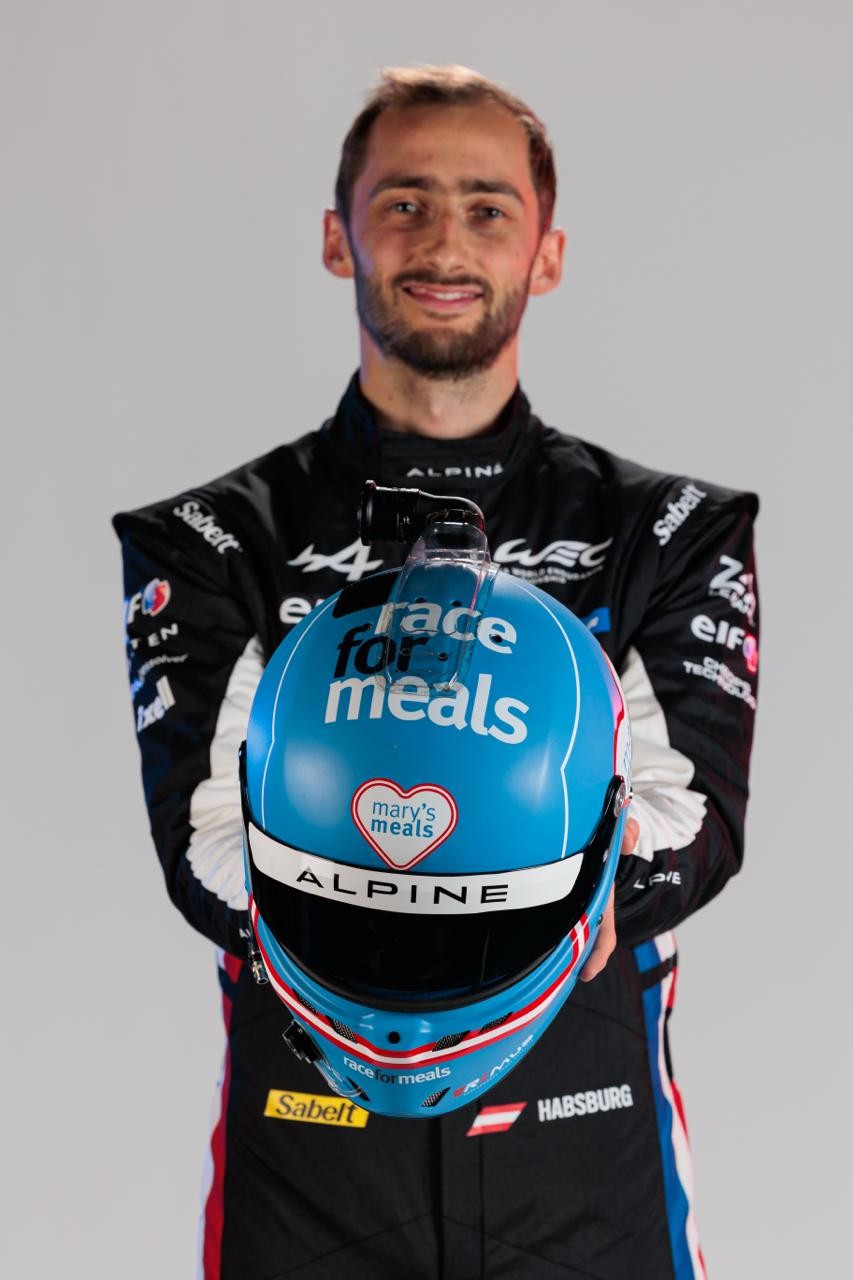Ferdinand Habsburg Helm. Foto: @Alpine Racing