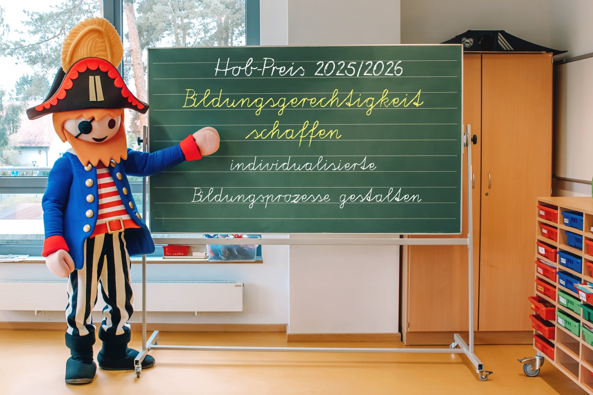Hob-Preis: 250.000 Euro für bessere Bildungsgerechtigkeit / Stiftung Kinderförderung von Playmobil kürt Grundschule Erlangen-Tennenlohe und Janusz-Korczak-Schule Chemnitz als Gewinner. Foto: Stiftung Kinderförderung von Playmobil