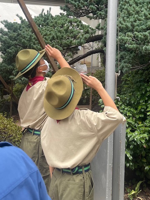 住吉神社例大祭国旗掲揚奉仕