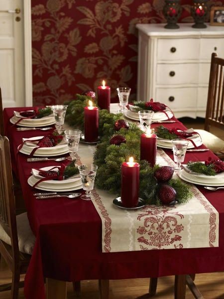 Mesa Navidad, decoración