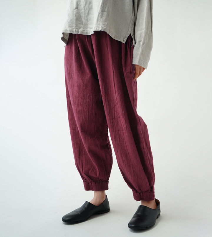 ヂェン先生の日常着 バルーンパンツスリム厚手 - ANANDASIA