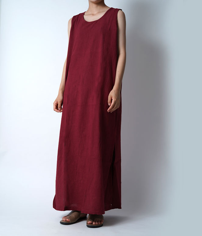 ヂェン先生の日常着　薄衣重ねワンピース　ノースリーブ ヂェン先生の日常着 袖なしかさねワンピース - ANANDASIA