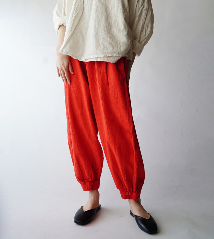 ヂェン先生の日常着 バルーンパンツスリム厚手 - ANANDASIA