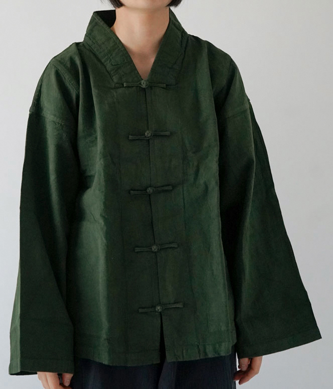 ヂェン先生の日常着 V襟チャイナ - ANANDASIA