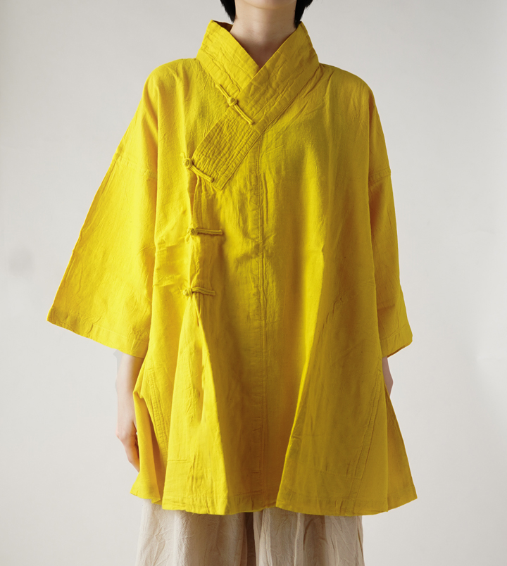 【限定値下げ】ヂェン先生の日常着、かさねチャイナ、厚手 ヂェン先生の日常着 カサネチャイナ七分 - ANANDASIA