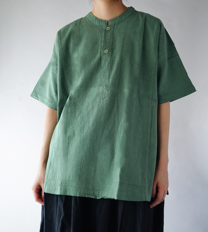 ヂェン先生の日常着 ヘンリーTシャツ半袖 - ANANDASIA ヂェン先生の日常着 ヘンリーTシャツ半袖 - ANANDASIA