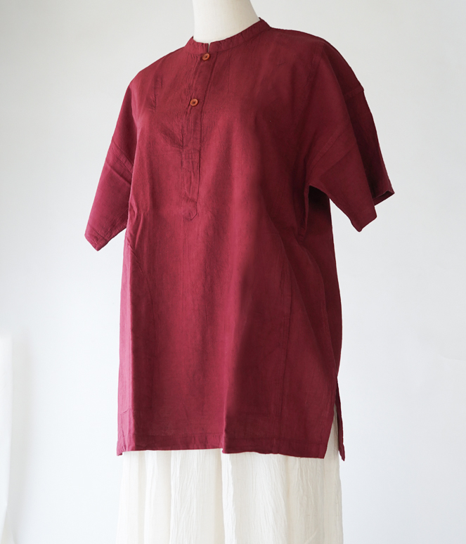 ヂェン先生の日常着 ヘンリーTシャツ半袖 - ANANDASIA ヂェン先生の日常着 ヘンリーTシャツ半袖 - ANANDASIA