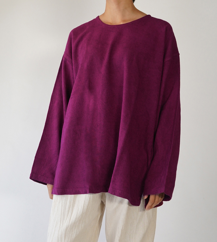 ヂェン先生の日常着 長袖Tシャツチュニック - ANANDASIA