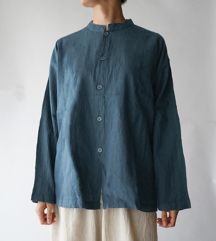 開襟シャツ 長袖薄地 - ANANDASIA