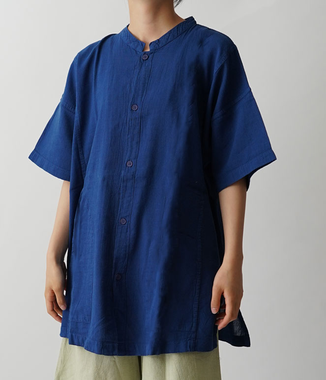 ヂェン先生の日常着 開襟シャツ 半袖 - ANANDASIA