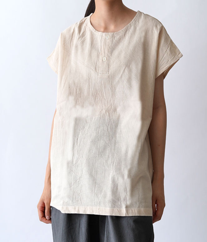 ヂェン先生の日常着 ヘンリーキャップスリーブ - ANANDASIA