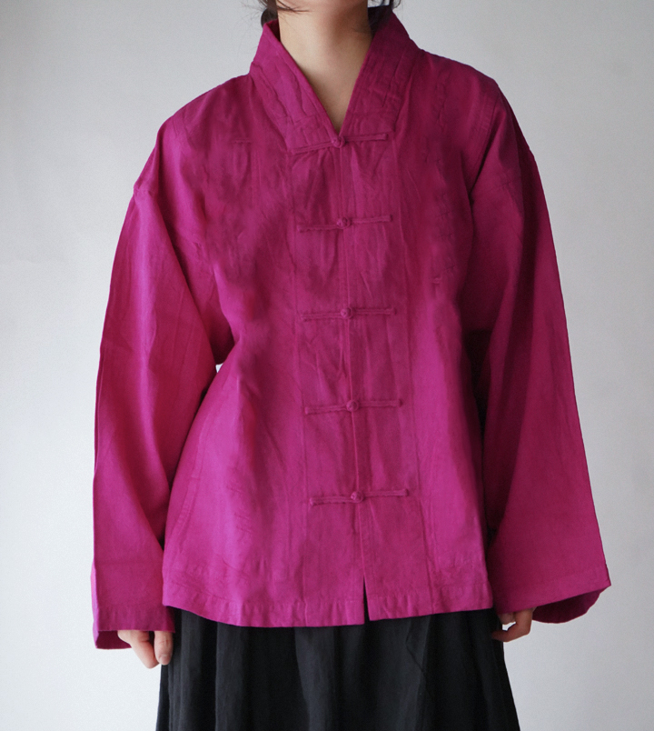 ヂェン先生の日常着 V襟チャイナ - ANANDASIA