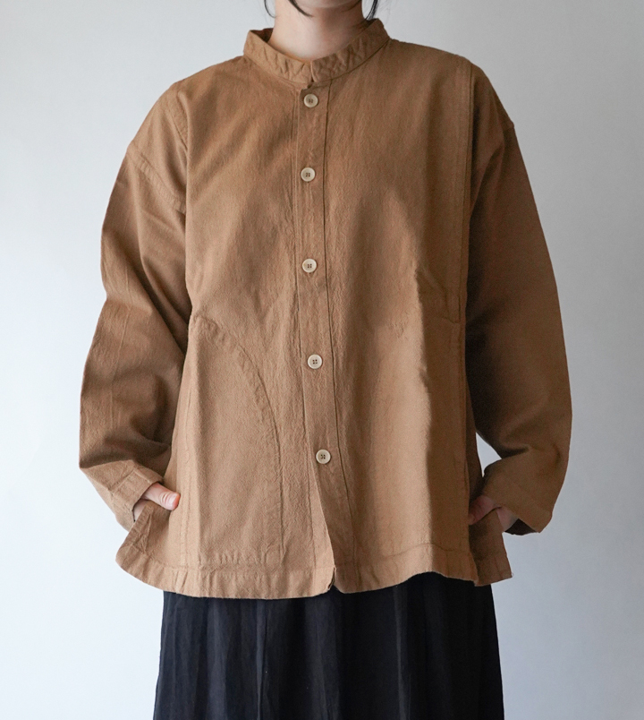 ヂェン先生の日常着 開襟シャツ 長袖厚地 - ANANDASIA