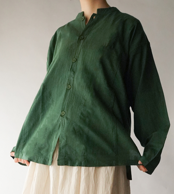 【ほこ】【新品未使用】ヂェン先生の日常着、開襟シャツ、薄手、Mサイズ ほこ様専用】【新品未使用】ヂェン先生の日常着、開襟シャツ