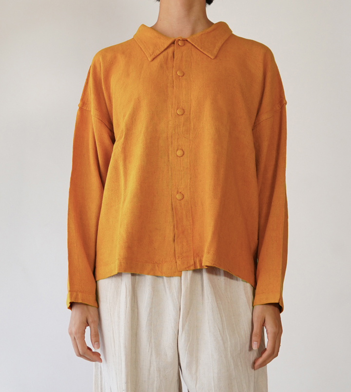 ヂェン先生の日常着 くるみぼたんブラウス長袖 - ANANDASIA