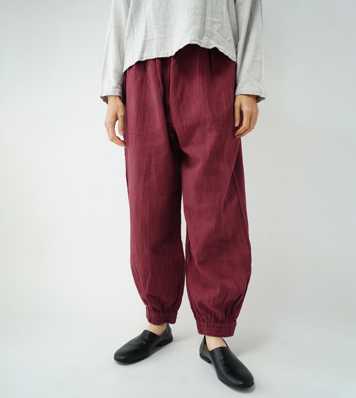 ヂェン先生の日常着 バルーンパンツスリム厚手 - ANANDASIA