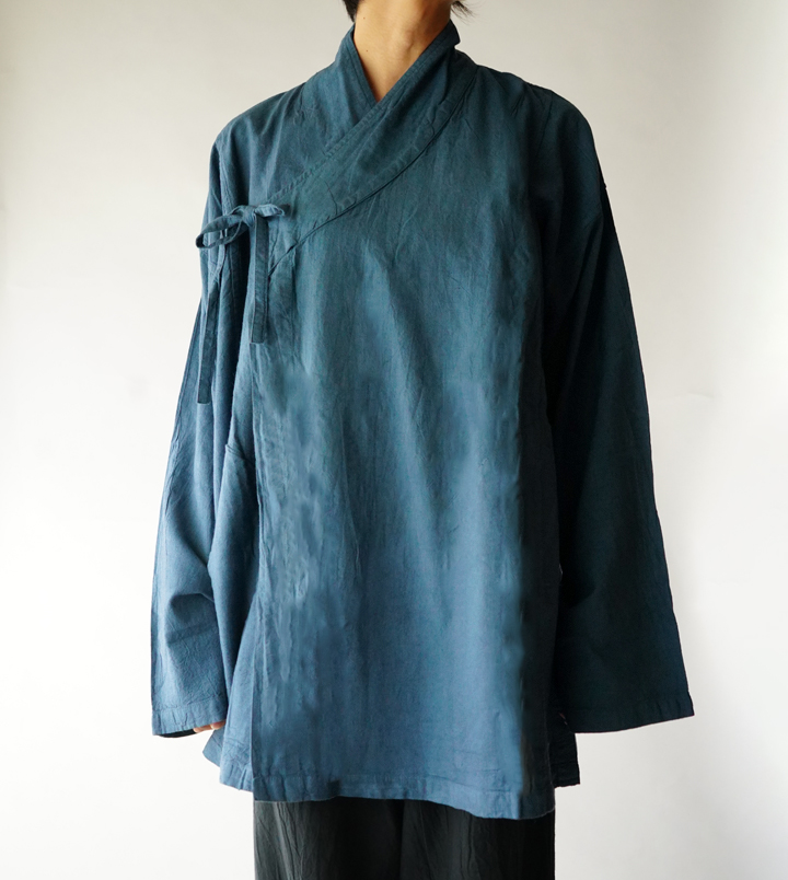 ヂェン先生の日常着 薄衣ロングカサネバオリ 黒 ヂェン先生の日常着 薄衣ロングカーディガン - ANANDASIA