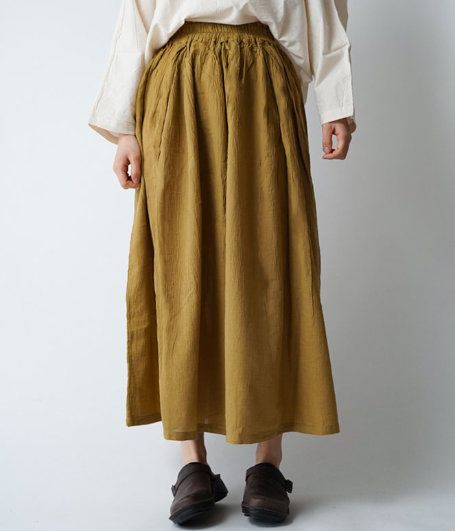 ヂェン先生の日常着　台湾現地購入　新品未使用　ロングスカート　茶色　定価以下 ヂェン先生の日常着 しかくスカート - ANANDASIA