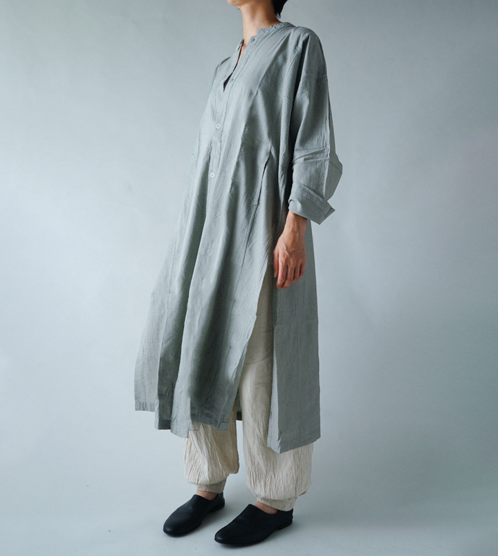 ヂェン先生の日常着　 かさねワンピース 薄地　生成 ヂェン先生の日常着 薄衣かさねワンピース - ANANDASIA