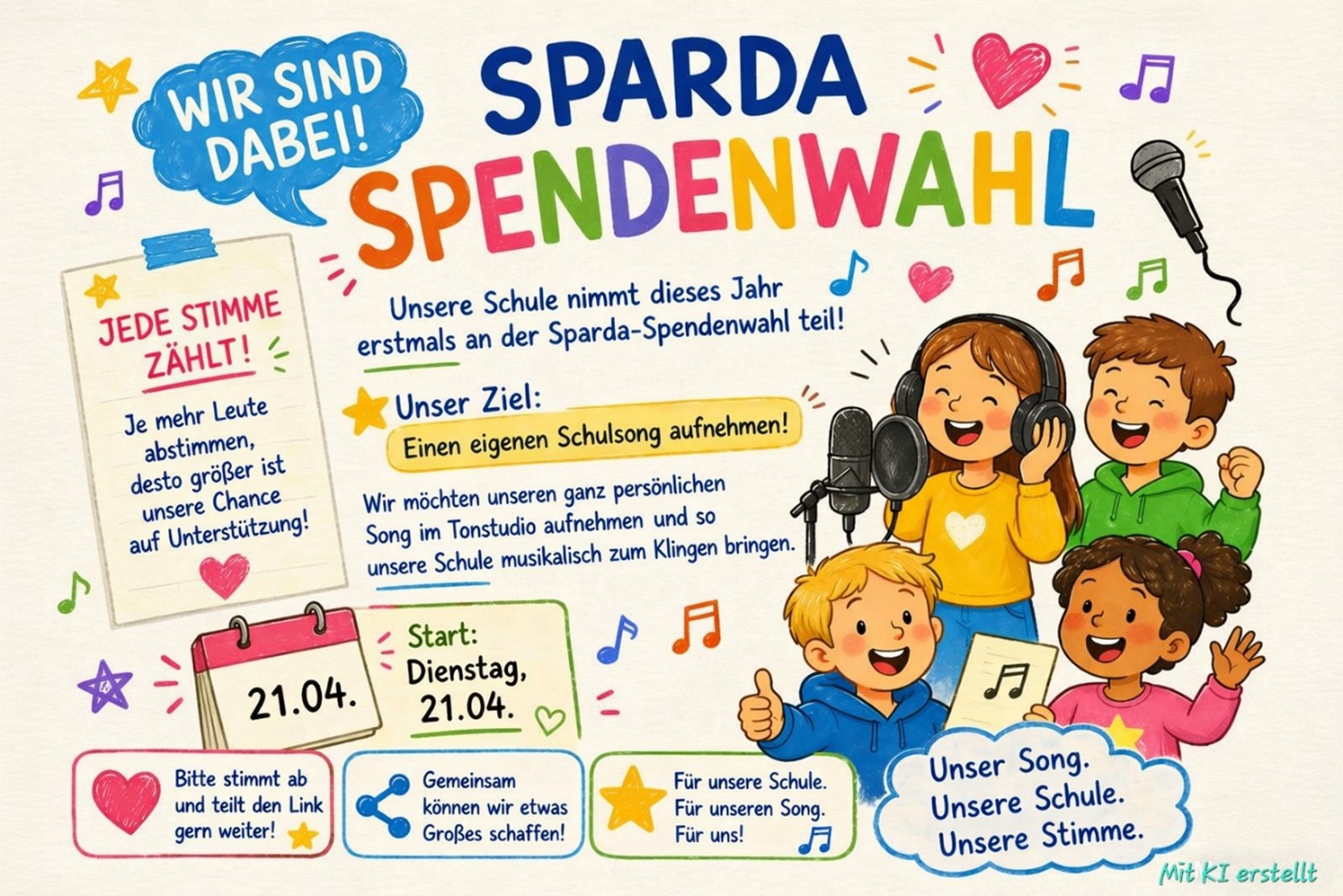 Unsere Spardaspendenaktion -  bitte abstimmen!